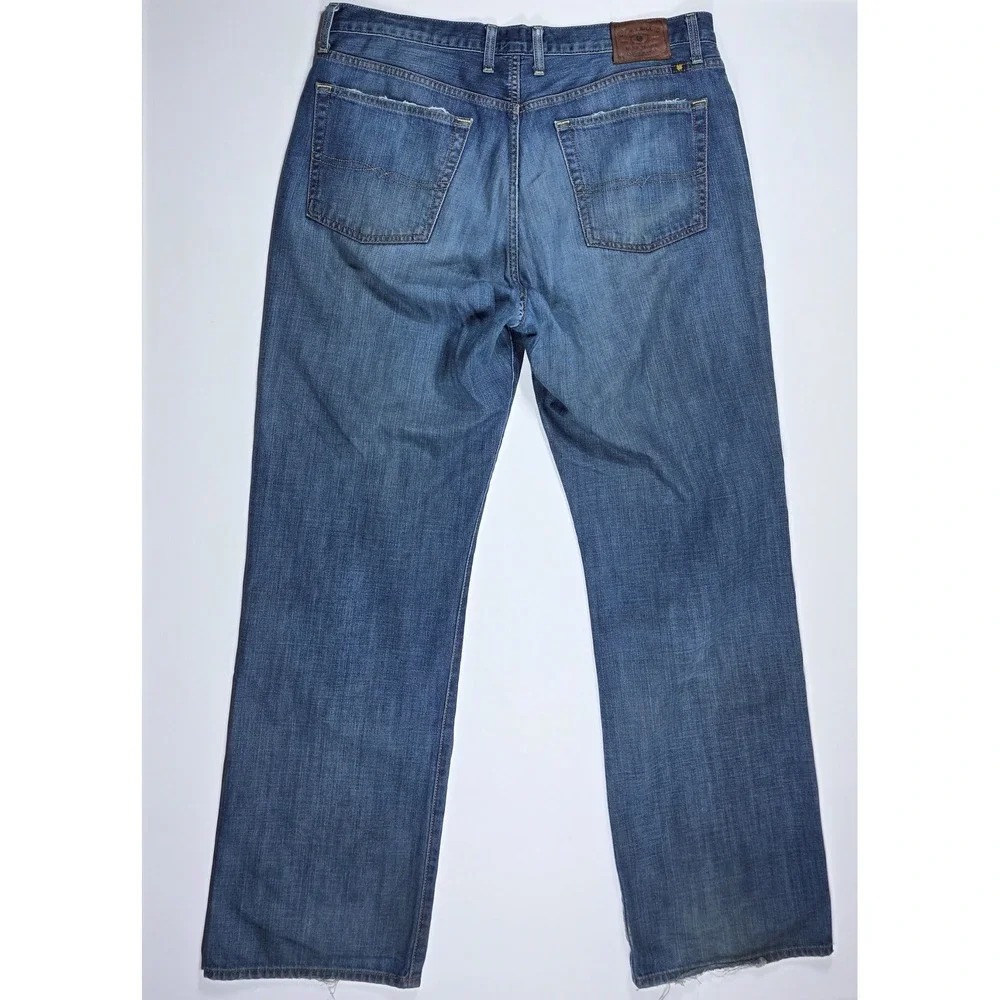 Lucky Brand 181 Relaxed Straight Jeans Mens 36x32 Blue Denim 100% Cotton